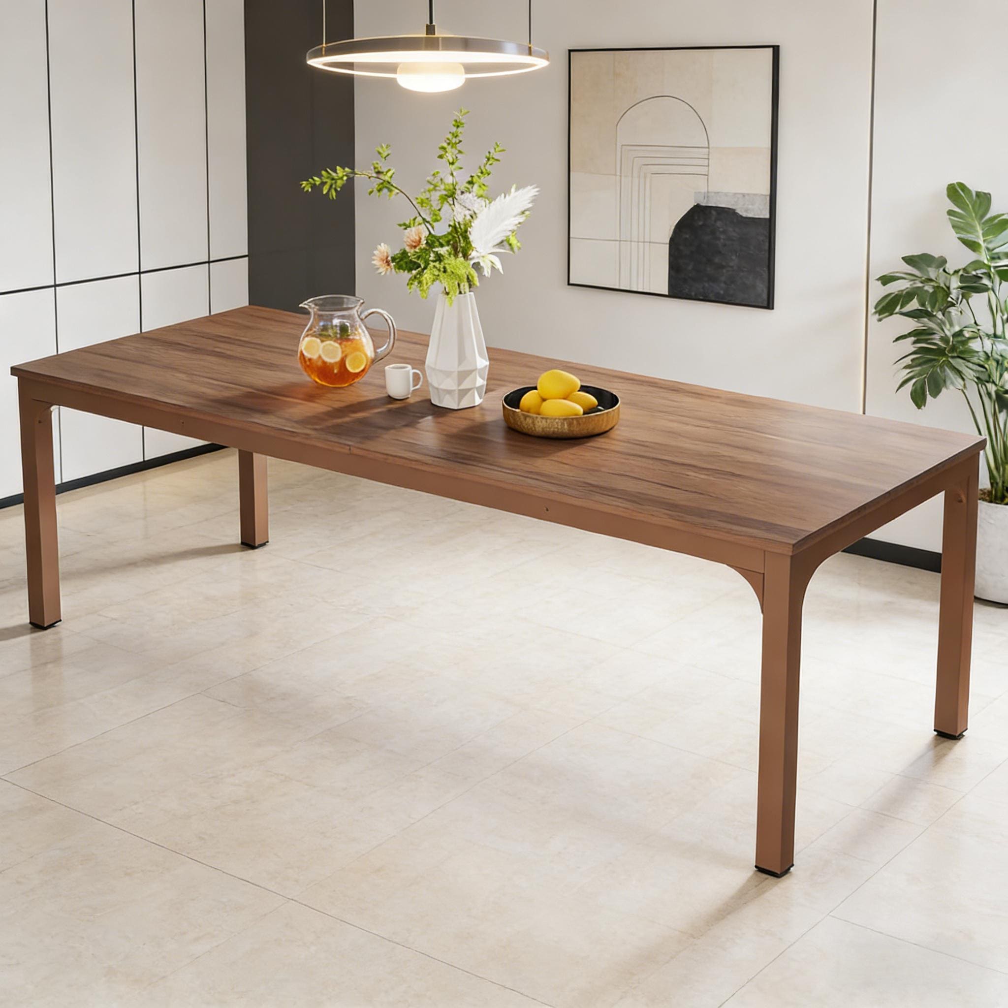 Long Kitchen Table for 6-8 People Rectangular Dining Table