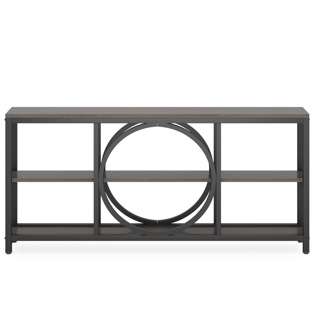 Console Table, Sofa Table with 3 Tier Storage Shelves