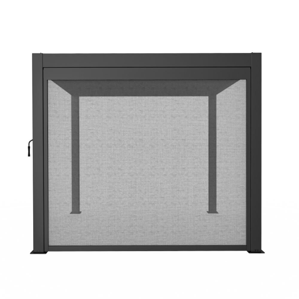Manual Spring Loaded Zipper Track Outdoor Roller Blinds, 3M / 10FT Windproof Patio Roller Shades, Heavy Duty Exterior Sun Shade for Pergola, Balcony, 
