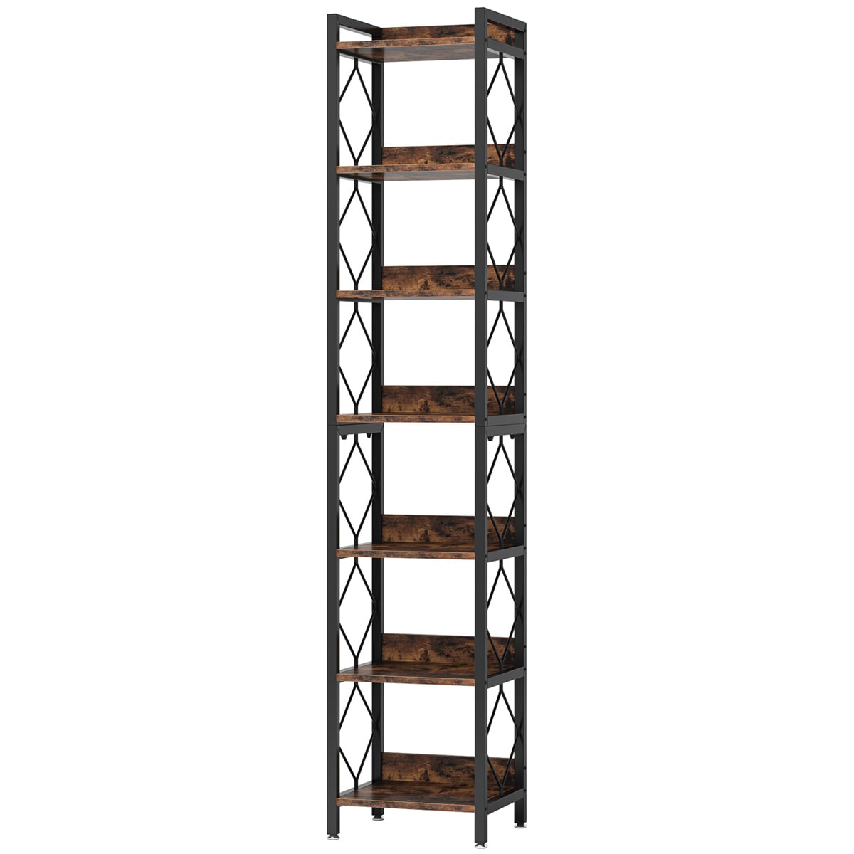 7-Tier Corner Shelf, Bookshelf Corner Bookcase