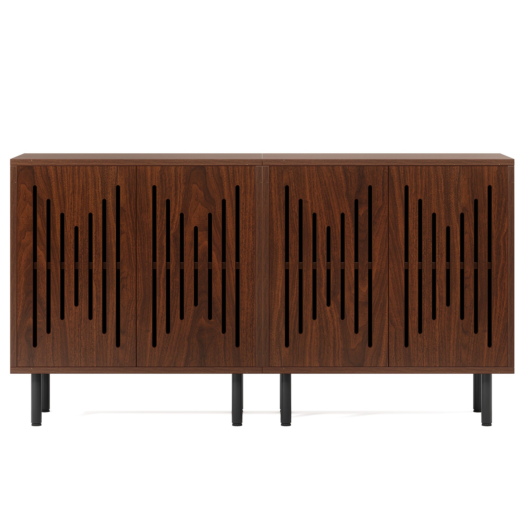 Sideboard Buffet, Set of 2 Storage Cabinet with Adjustable Shelves