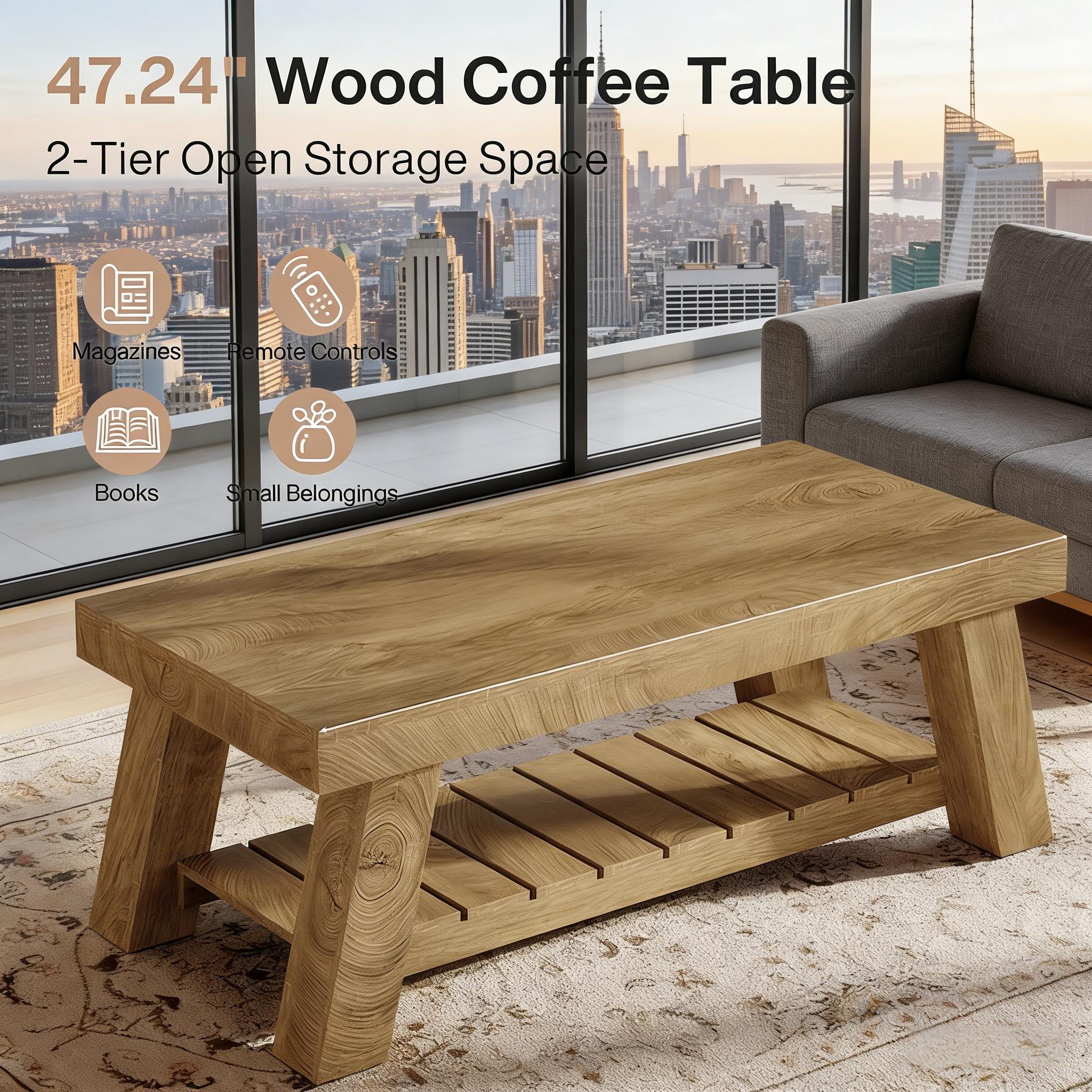 Rectangular Coffee Table, 47.24