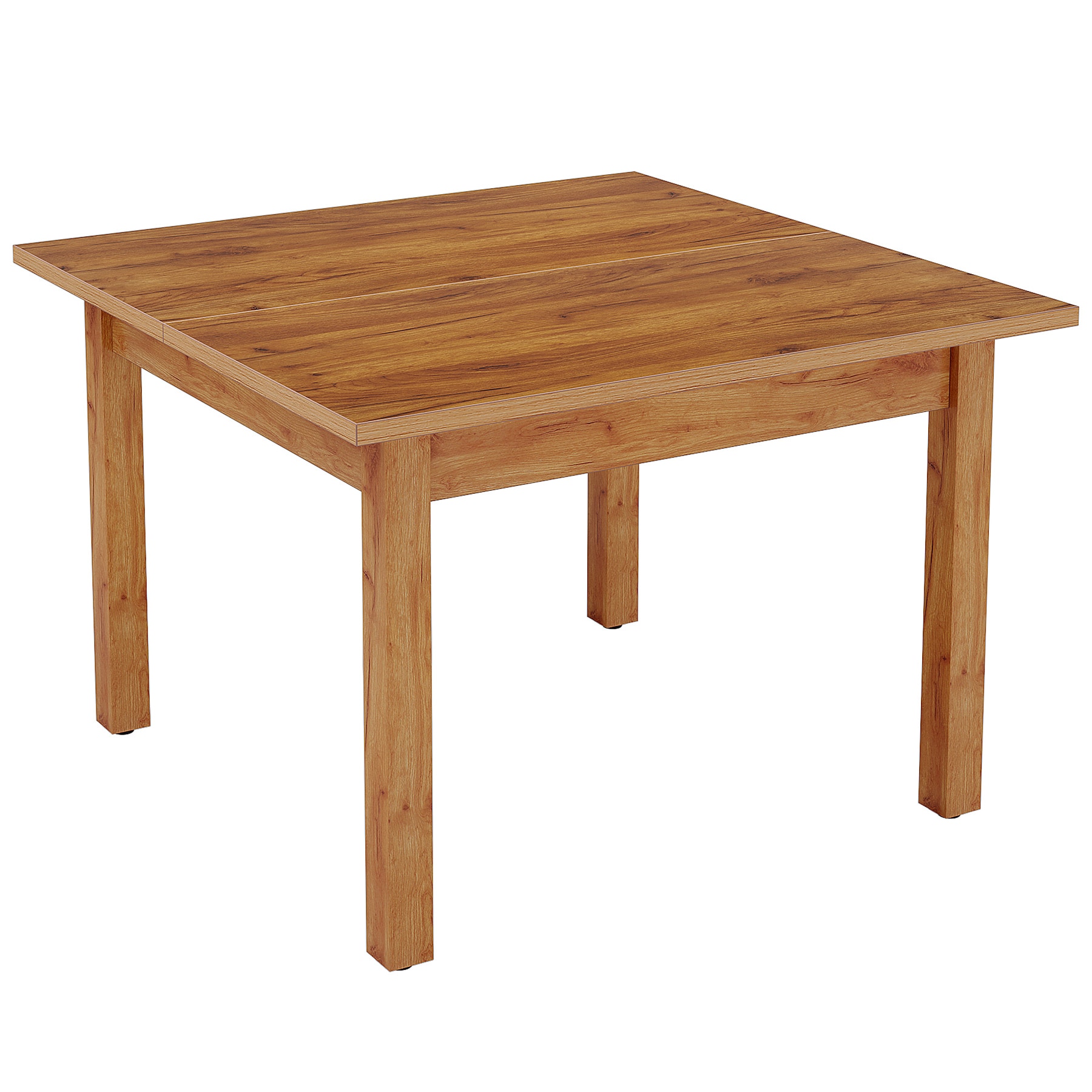 Square Dining Table Kitchen Table with Solid Wood Legs for 4