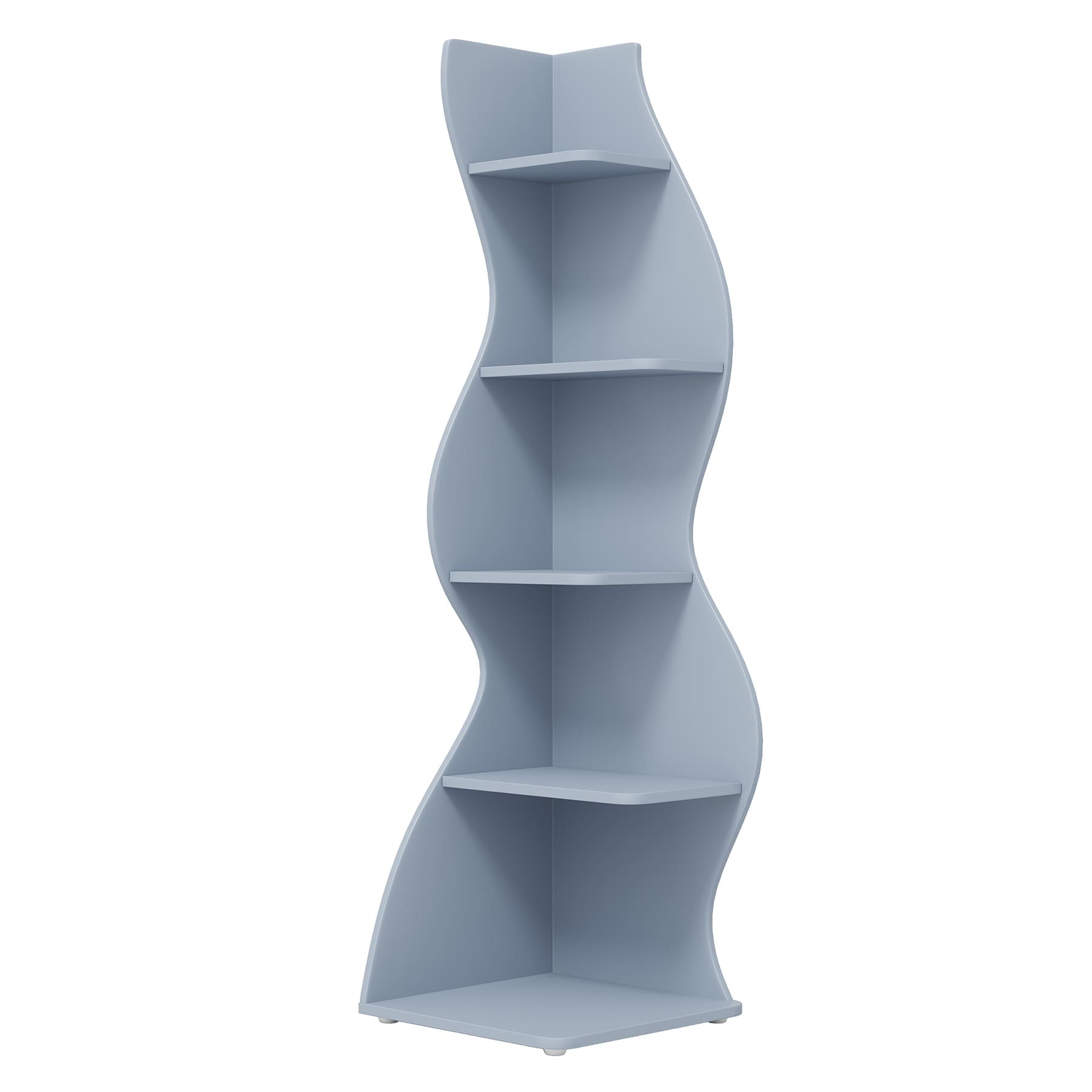 Modern Wall Corner Bookshelf Bookcase