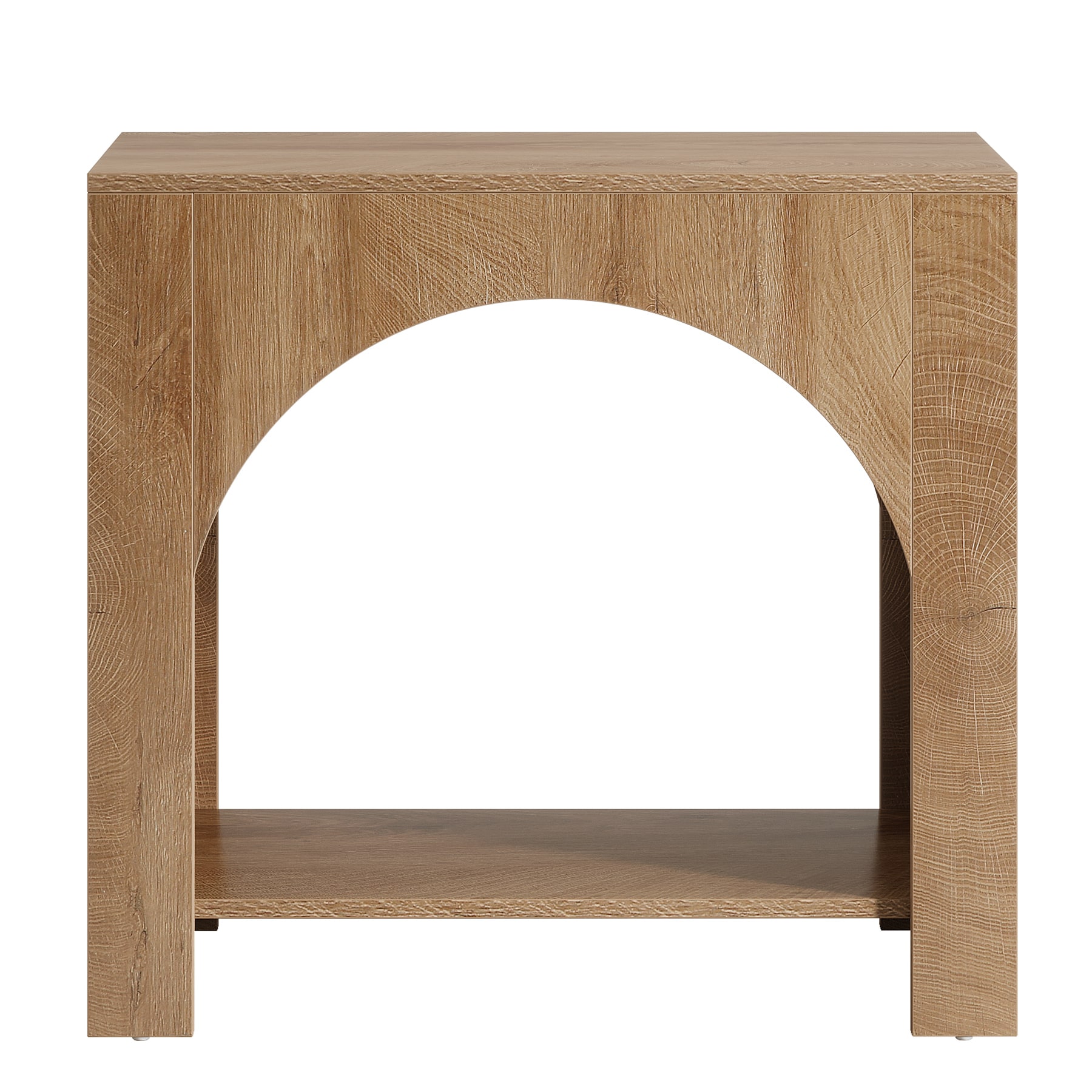 End Table, 2 Tier Square Side Table with Storage Shelf