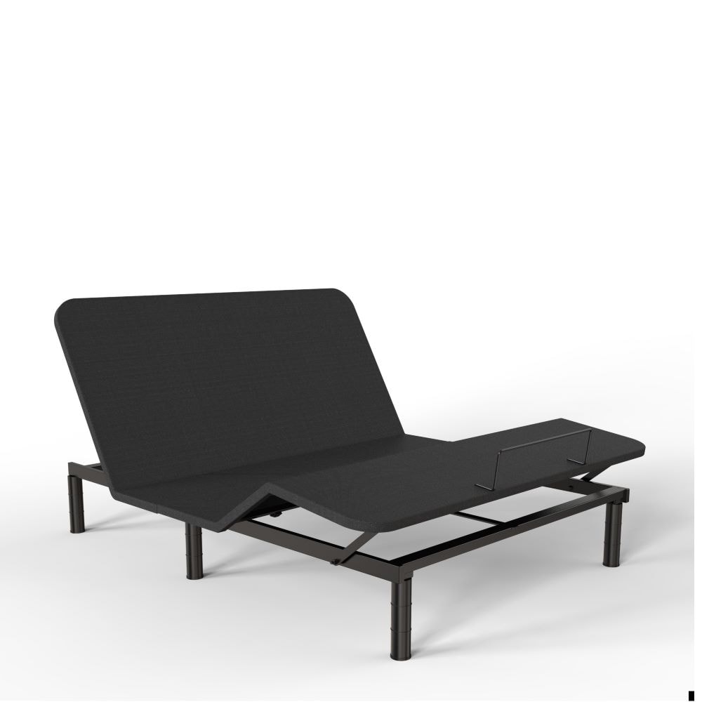Black dual-motor adjustable electric bed , with 9-key remote control , Easy Assembly,Queen size bed frame