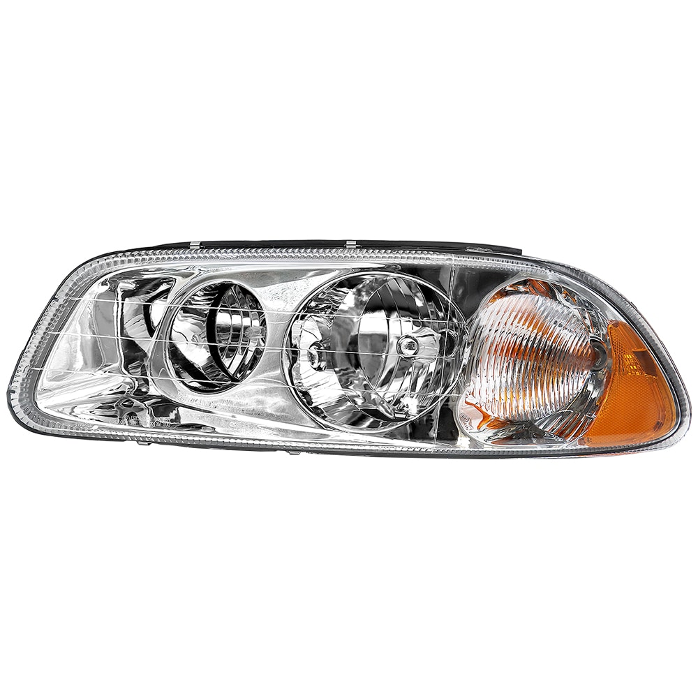 Headlight Assembly Fit for MACK GU4 GU5 GU7 CT713 GU8 CX CXN CXU CTP Semi Trucks, Chrome Headlamp Left/Driver Side, Halogen Bulbs Included