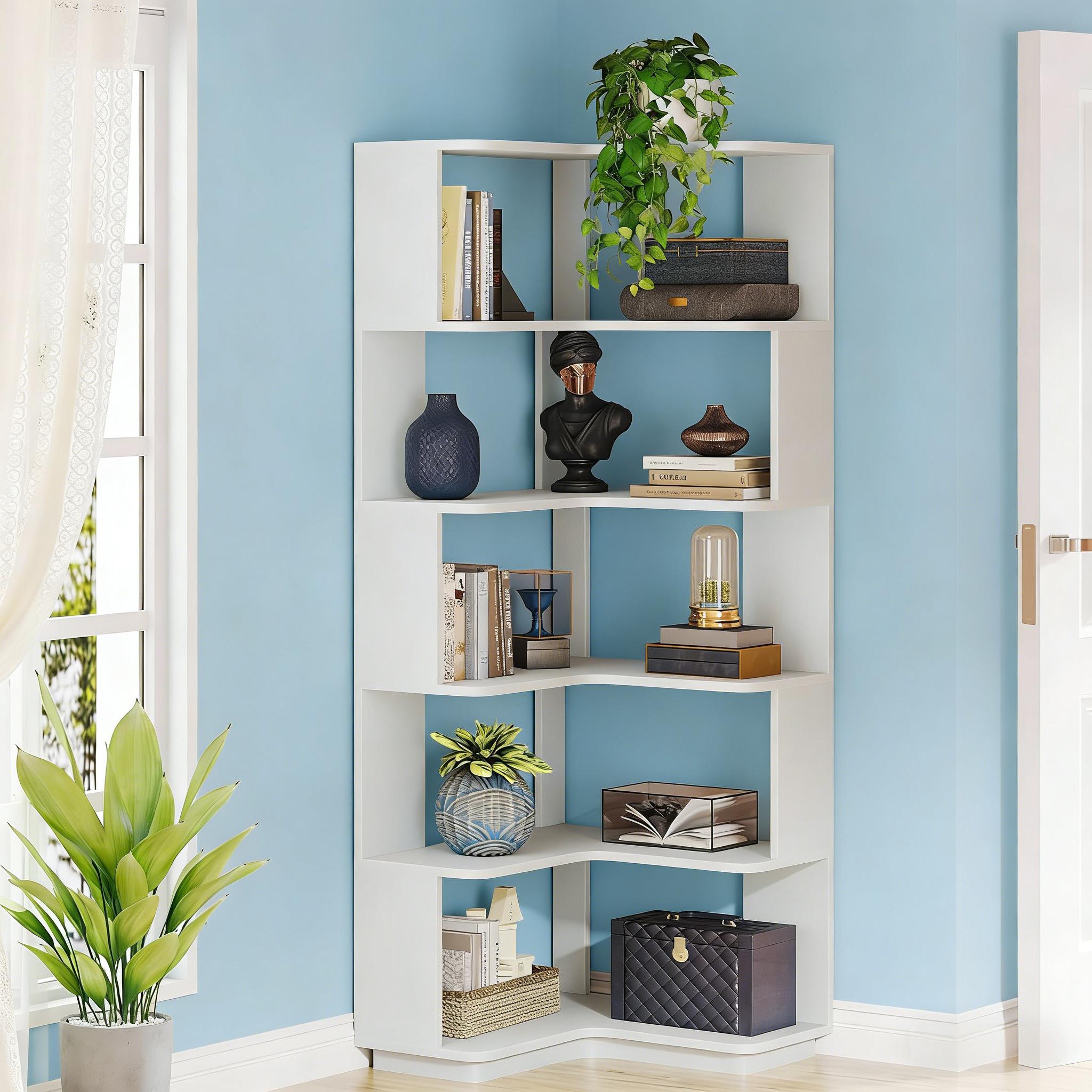 6-Tier Corner Bookshelf, 64.96