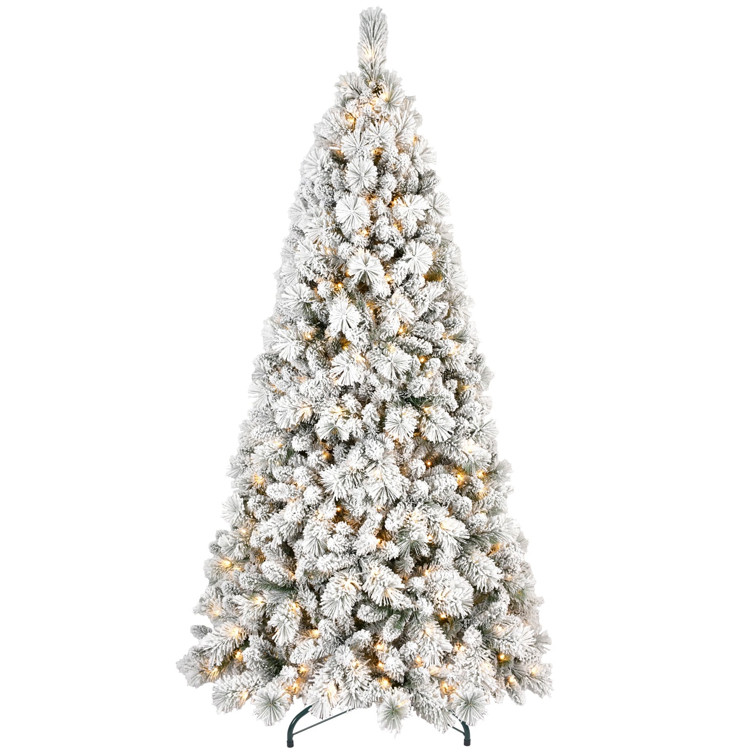 7.5ft PVC/Hard Needle Mixed Flocked Tree