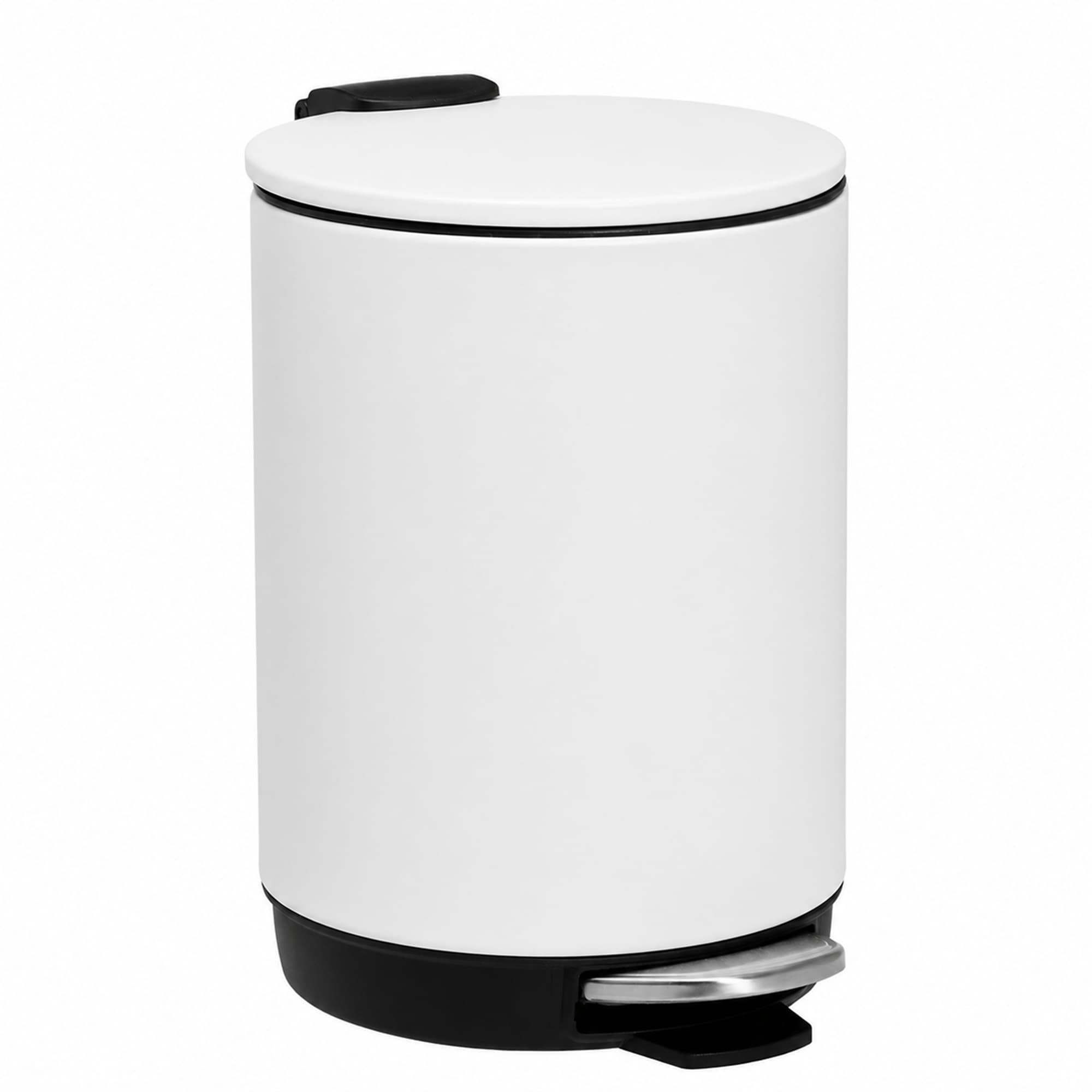 3L/0.8 Gallon Round Step Trash Can, Small Stainless Steel Bathroom Garbage Can with Foot Pedal and Removable Inner Bucket for Bathroom, Bedroom, Offic