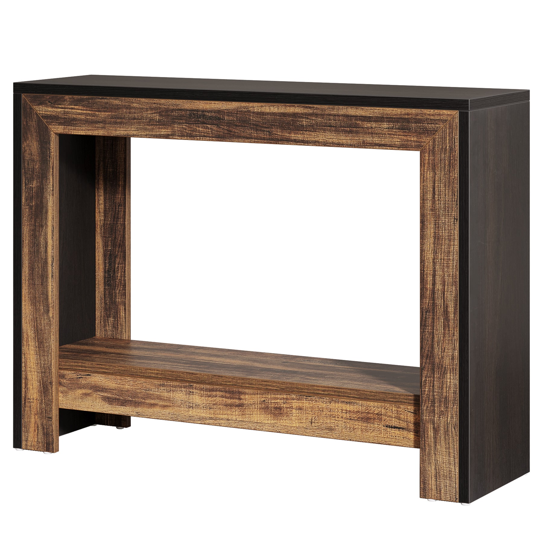 Console Table, Farmhouse Hallway Table Sofa Table with Open Storage