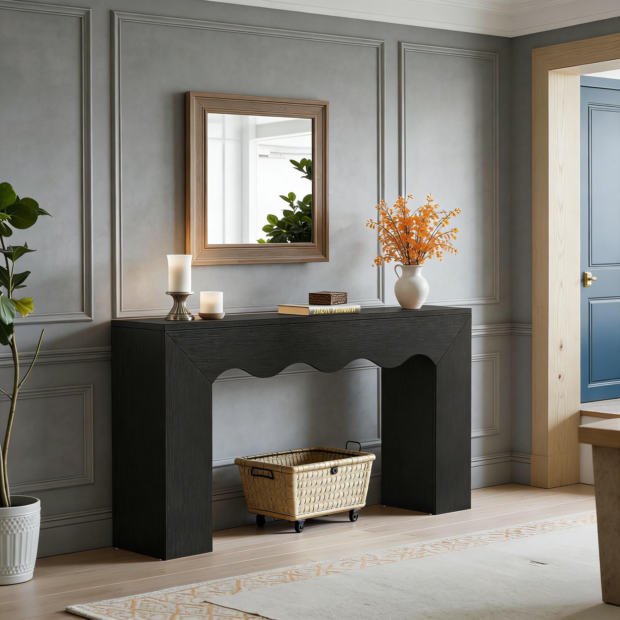 Console Table, Wooden Sofa Table Entryway Table with Storage