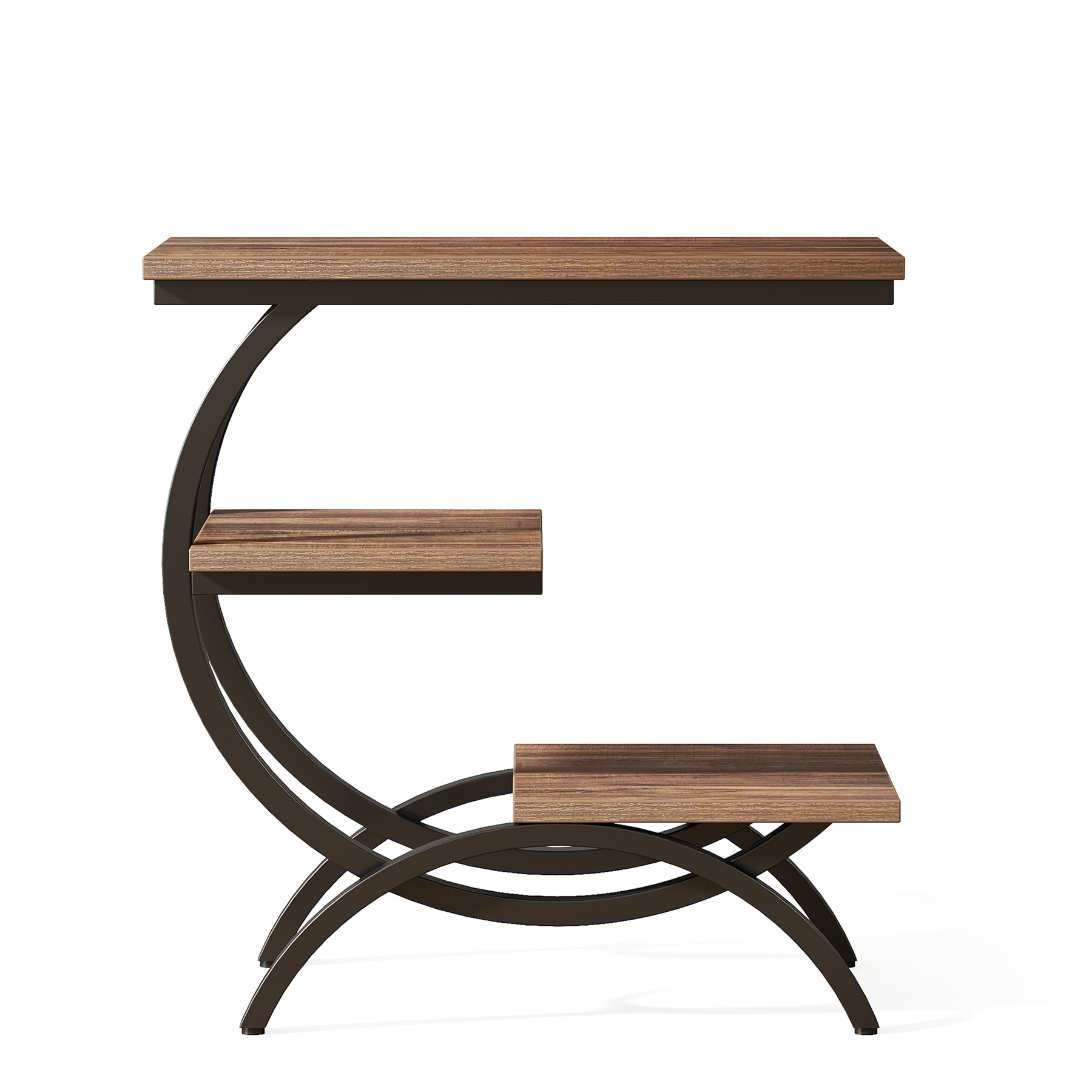 3-Tier End Table, C-Shaped End Table,