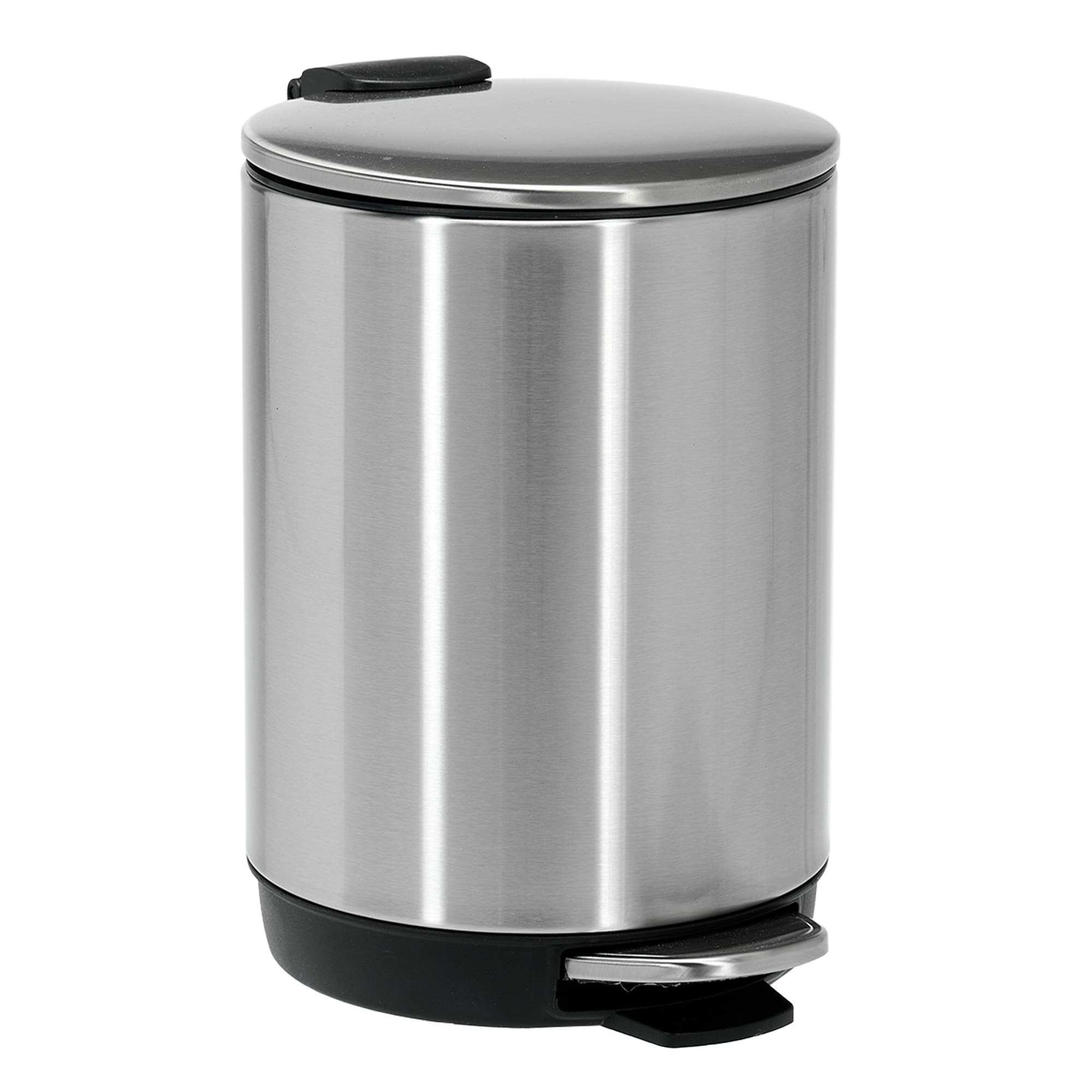 3L/0.8 Gallon Round Step Trash Can, Small Stainless Steel Bathroom Garbage Can with Foot Pedal and Removable Inner Bucket for Bathroom, Bedroom, Offic