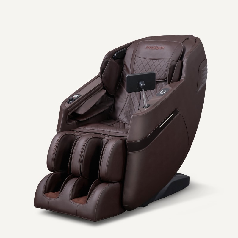 Massage Chair Full Body, Zero Gravity SL-Track Shiatsu Massage Recliner Chair with Body Scan, Airbags, Foot Rollers, Deep Yoga Stretch, Heating (Brown