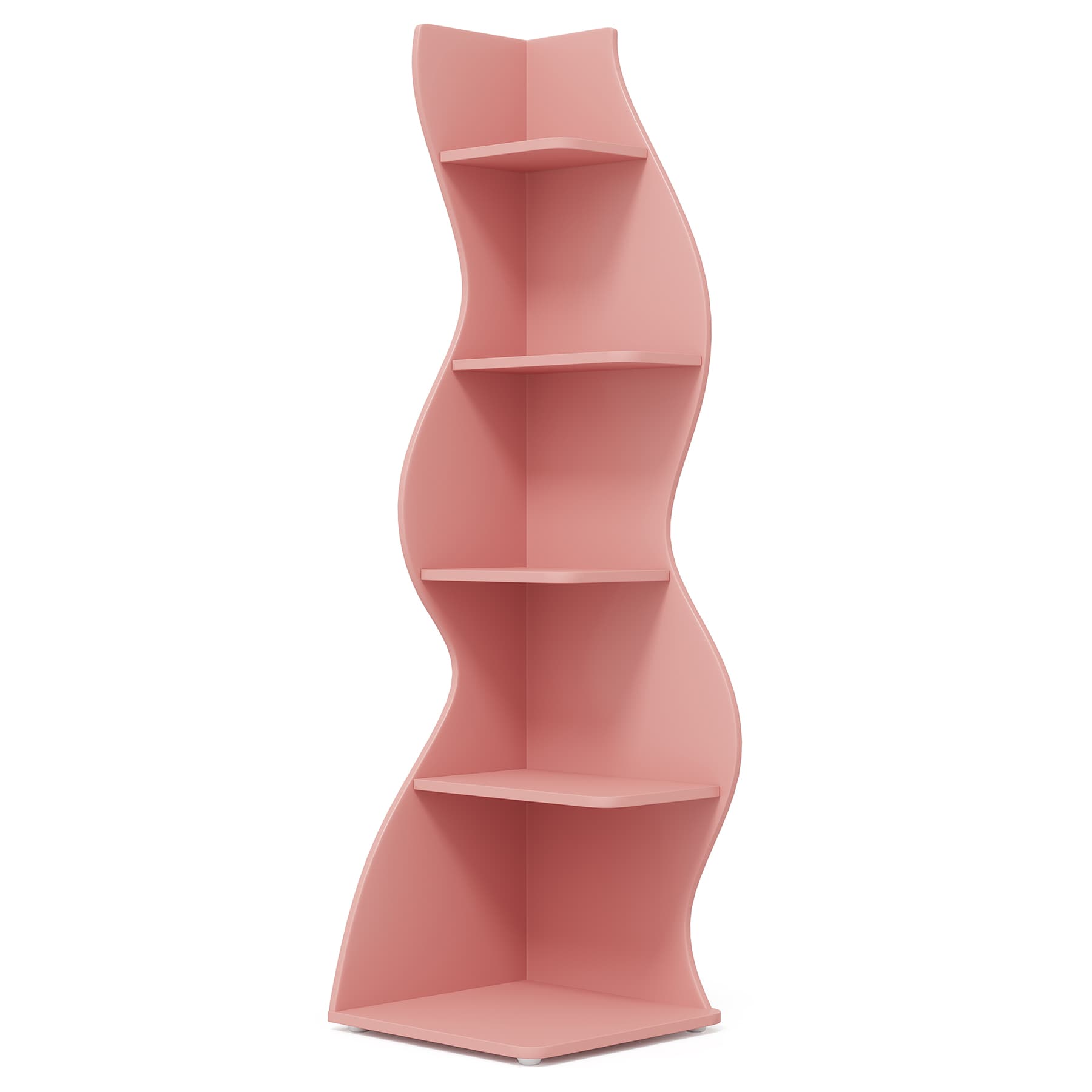 Modern Wall Corner Bookshelf Bookcase