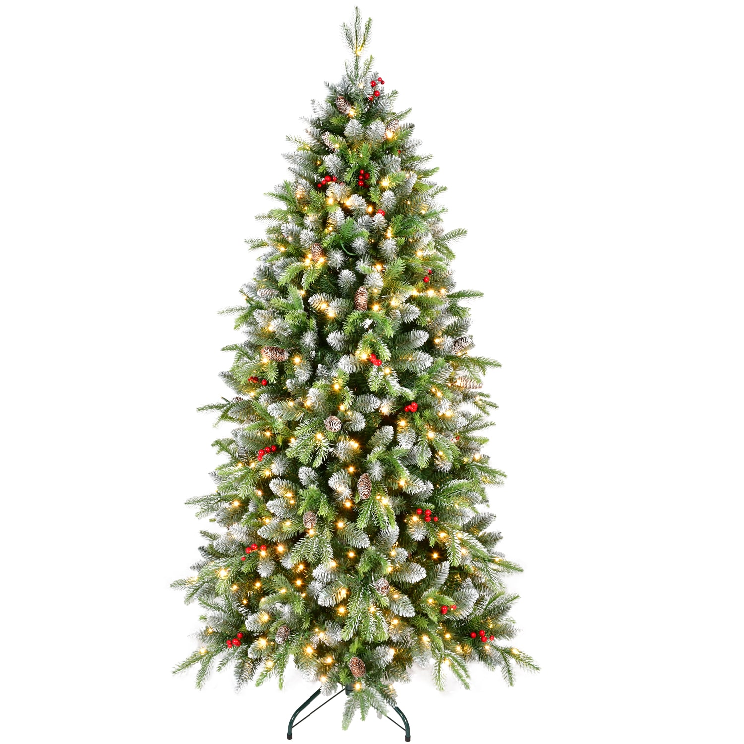 6ft PE/PVC decorated automatic tree