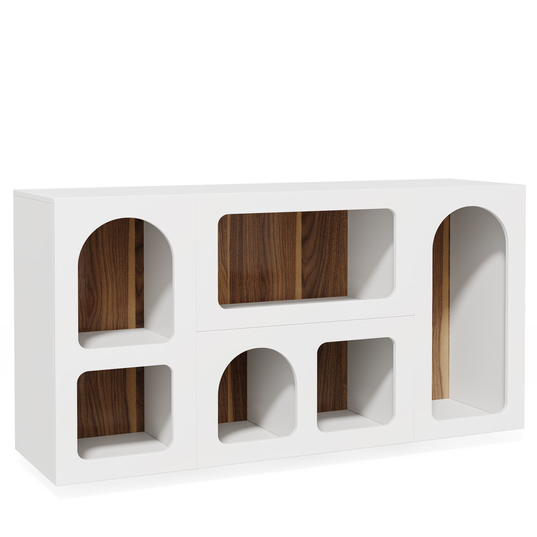 Console Table, Wooden Sofa Table Storage Organizer Entrance Table