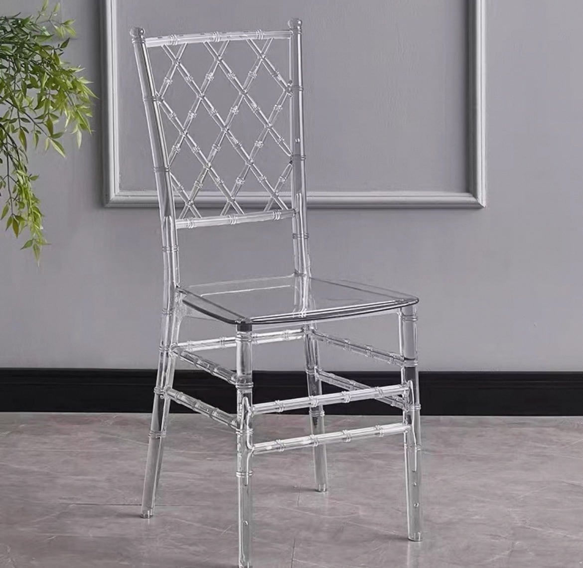 SIMPLE AND BEAUTIFUL TRANSPARENT BAMBOO CHAIR WEDDING PARTY CAN BE APPLIED ZHUGE-4