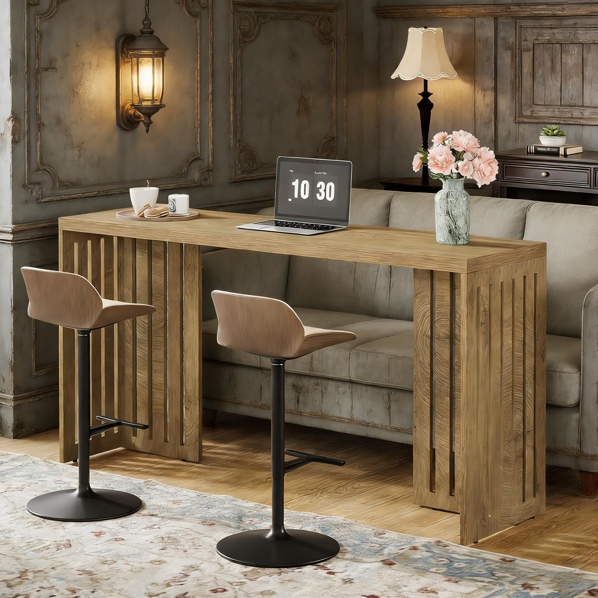 Bar Table, Rectangular High Top Kitchen & Dining Table(Only Table)