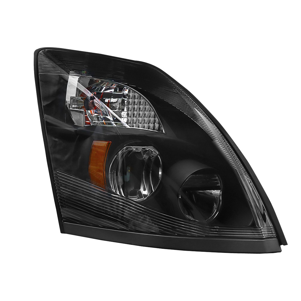 LED Headlight Assembly Fit for VOLVO VNL 2004-2014, Black Factory Style LED High/Low Beam Headlamp Right/Passenger Side