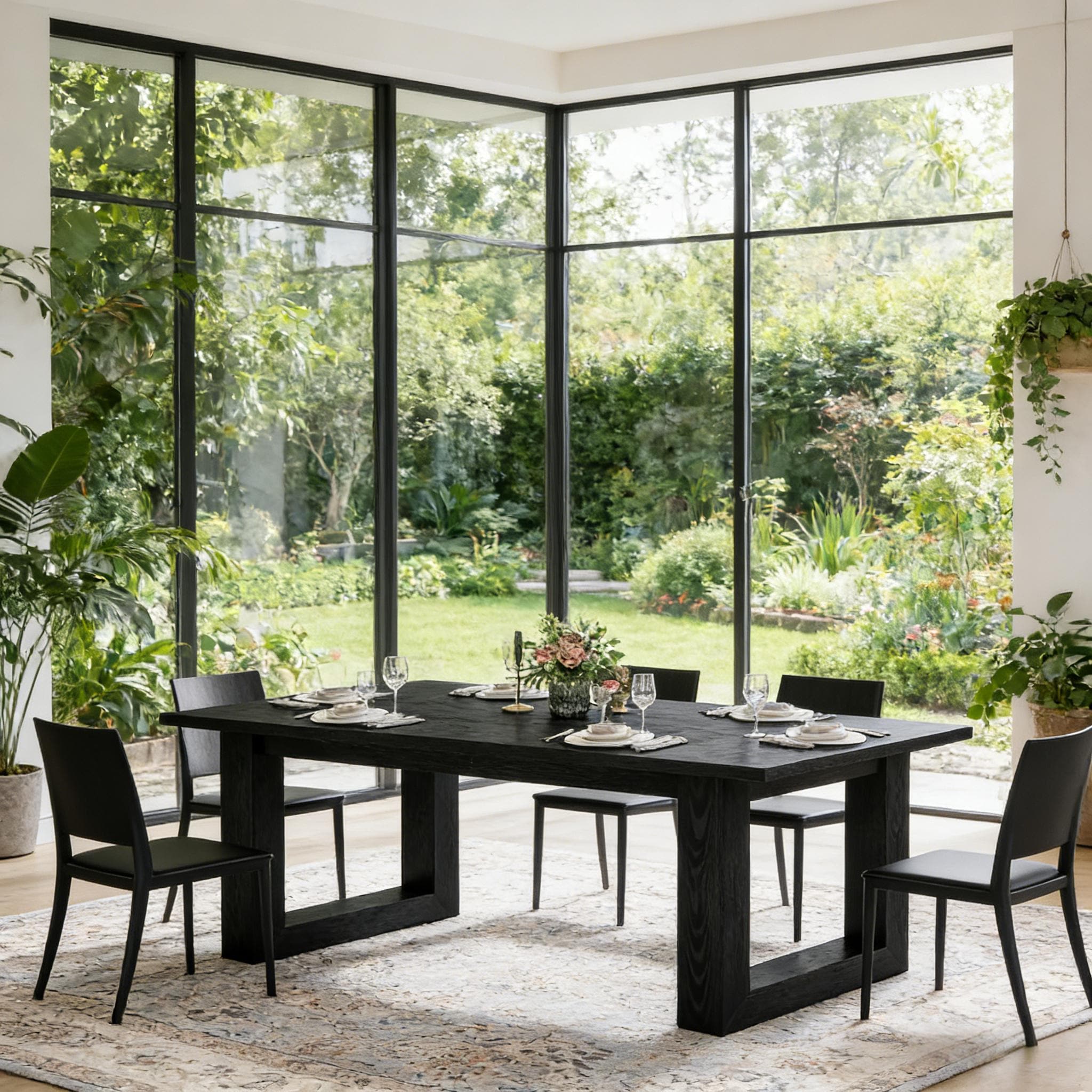 Dining Table, Rectangular Kitchen Dinner Table for Dining Room