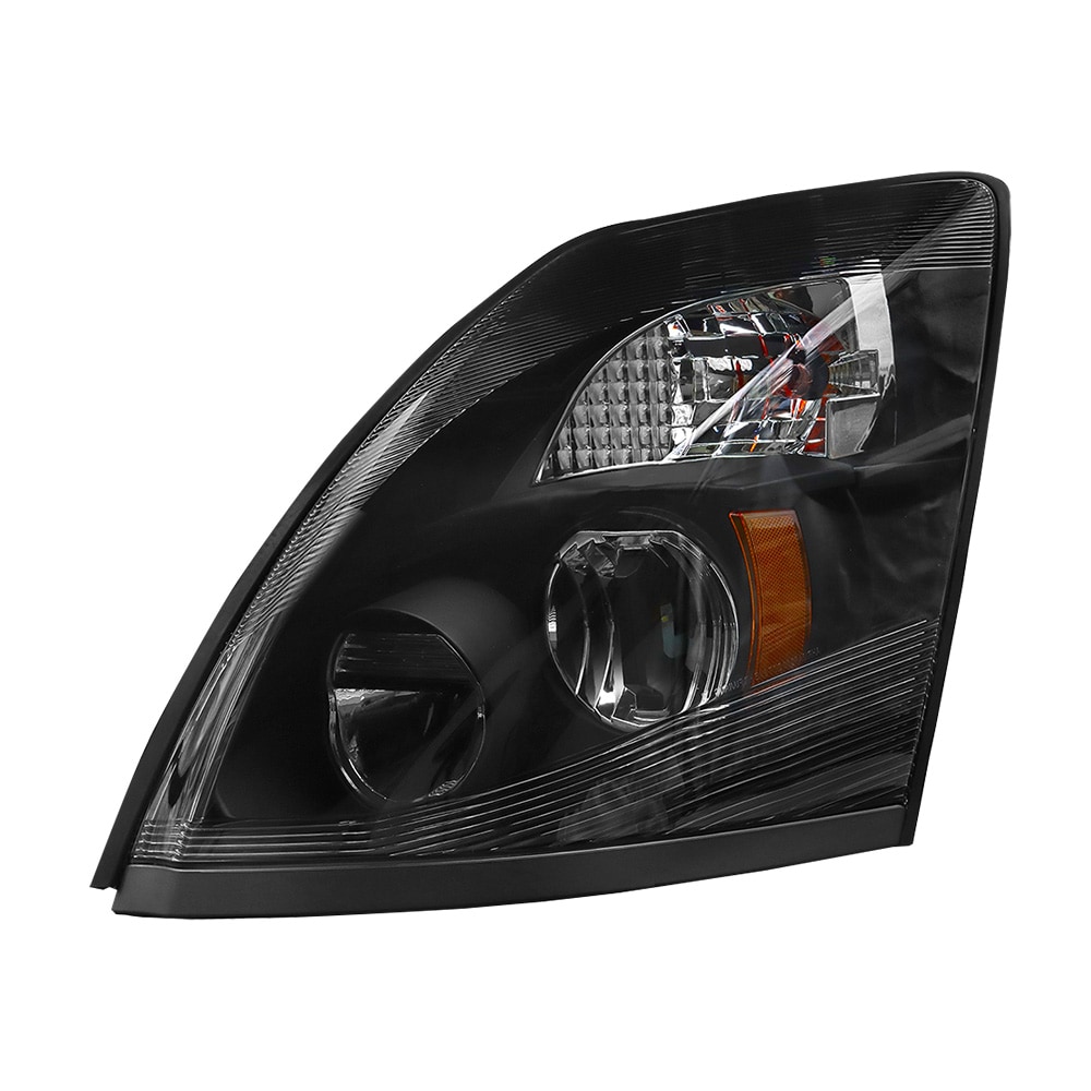 LED Headlight Assembly Fit for VOLVO VNL 2004-2014, Black Factory Style LED High/Low Beam Headlamp Left/Driver Side