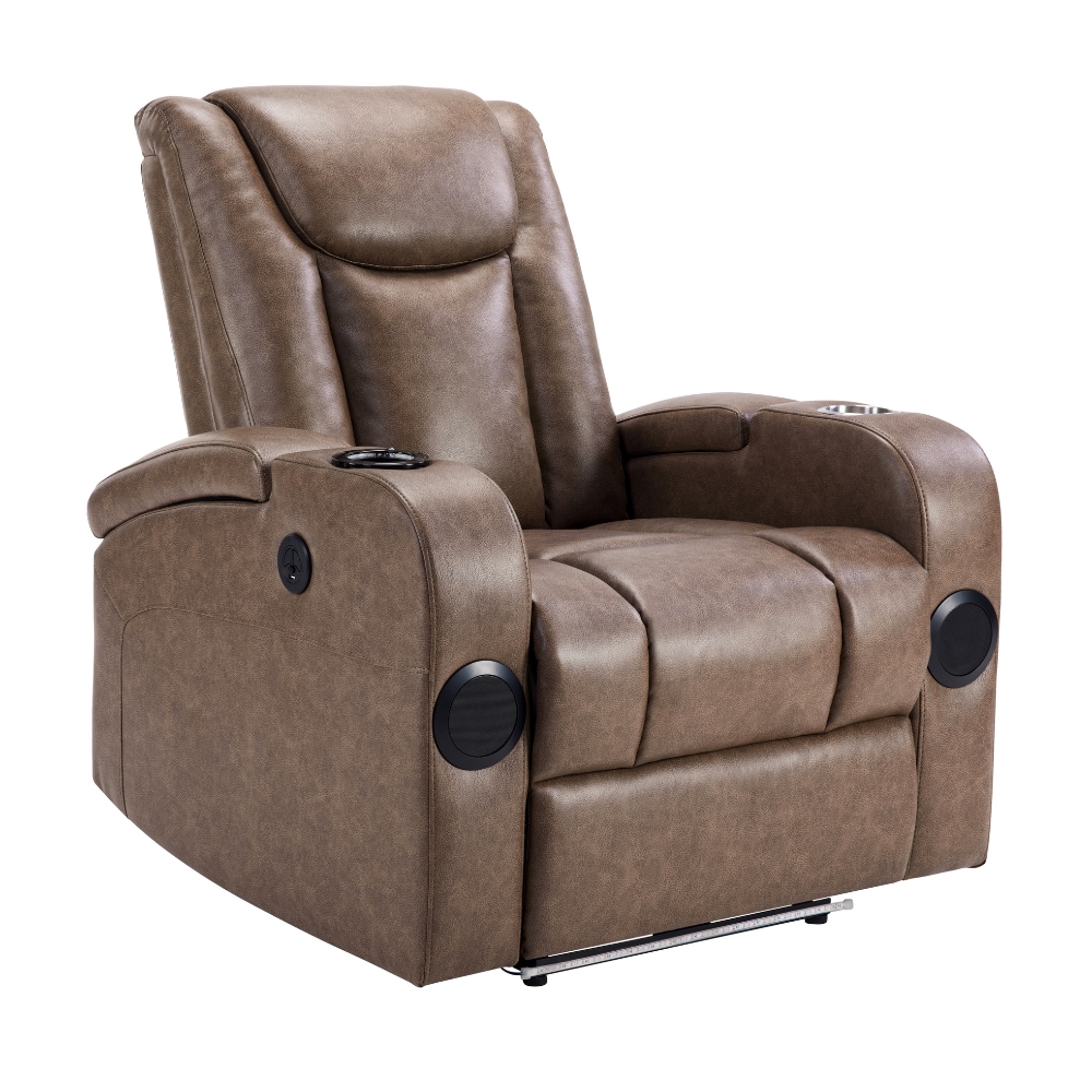 Recliner Sofa with Power Recline, Adjustable Split Back, USB Charging, Bluetooth Speakers & LED LightingRecliner Sofa with Power Recline, Adjustable S