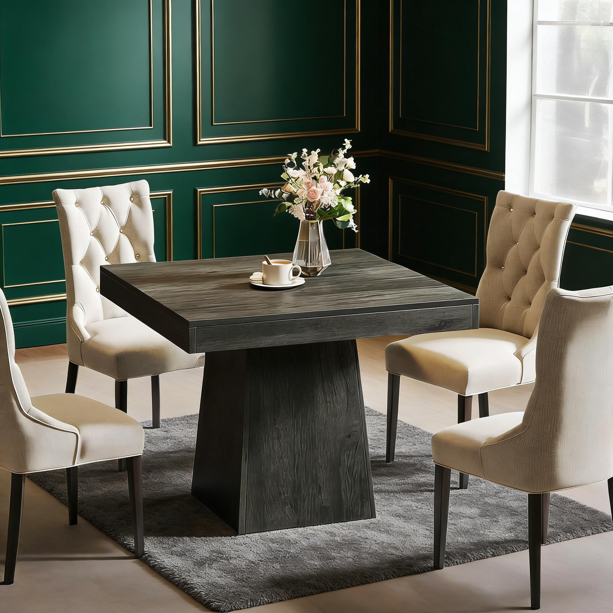Dining Table, Square Farmhouse Kitchen Table Dinner Table