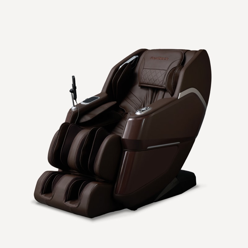 Massage Chair Full Body, Zero Gravity SL-Track Shiatsu Massage Recliner Chair with Body Scan, Airbags, Foot Rollers, Deep Yoga Stretch, Heating (Brown