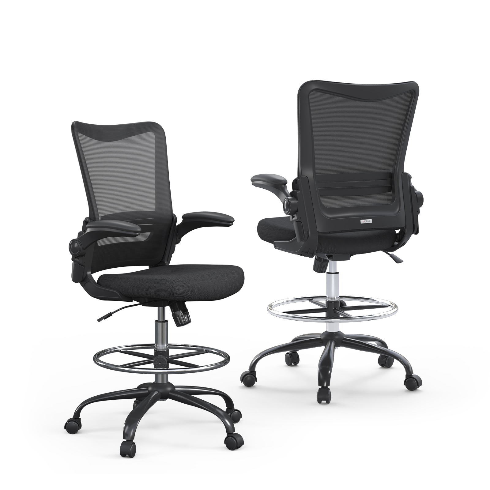 Drafting Chair,Tall Office Chair for Standing Desk,Office Drafting Chair with Footrest Ring,High Office Chair with Tilt Back,Extra Tall Office Chairs 