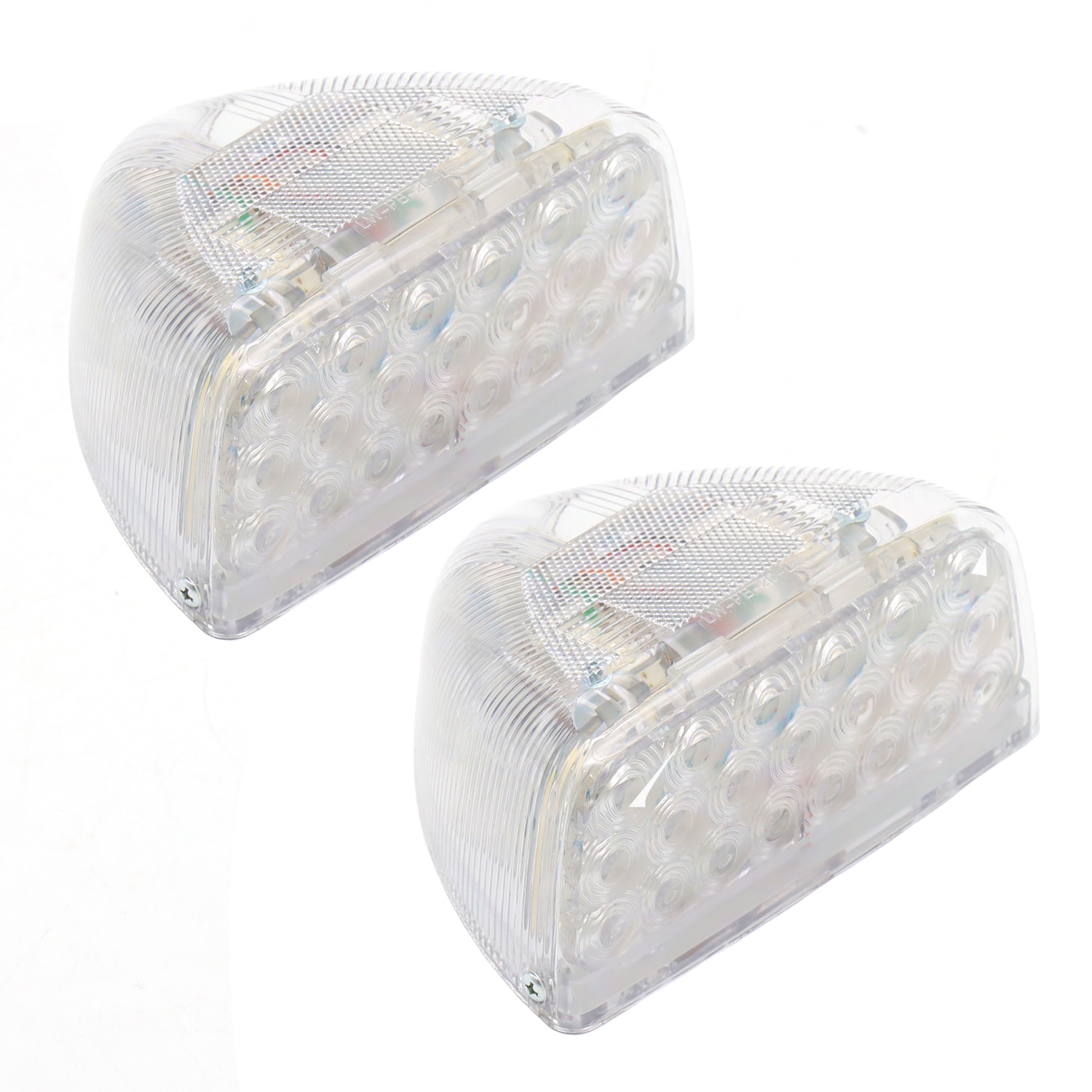 Turn Signal Lights Compatible with Peterbilt 357/359/365/378/379, 31 LED Triangle Yellow LED+White Lens 2Pcs