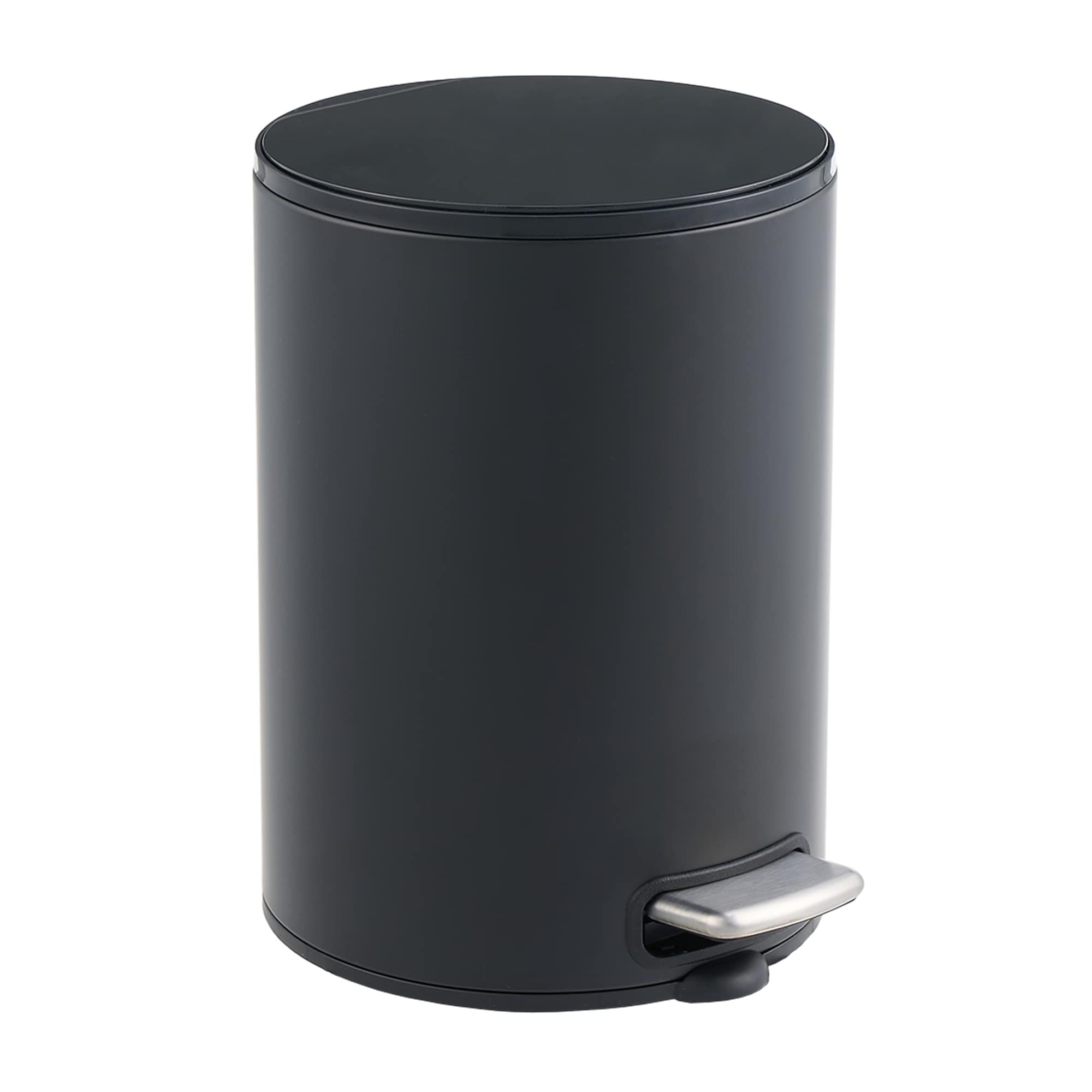 5L/1.32 Gallon Round Step Trash Can, Small Stainless Steel Bathroom Garbage Can with Foot Pedal and Removable Inner Bucket for Bathroom, Bedroom, Offi