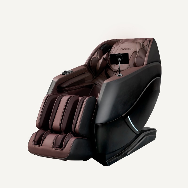 Massage Chair Full Body, Zero Gravity SL-Track Shiatsu Massage Recliner Chair with Body Scan, Airbags, Foot Rollers, Deep Yoga Stretch, Heating (Brown