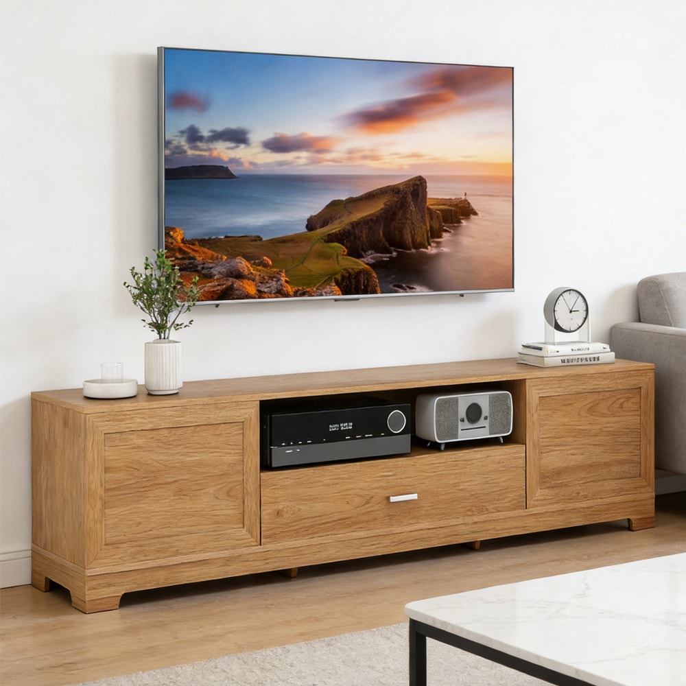 Farmhouse Rustic TV Stand for TVs Up To 80