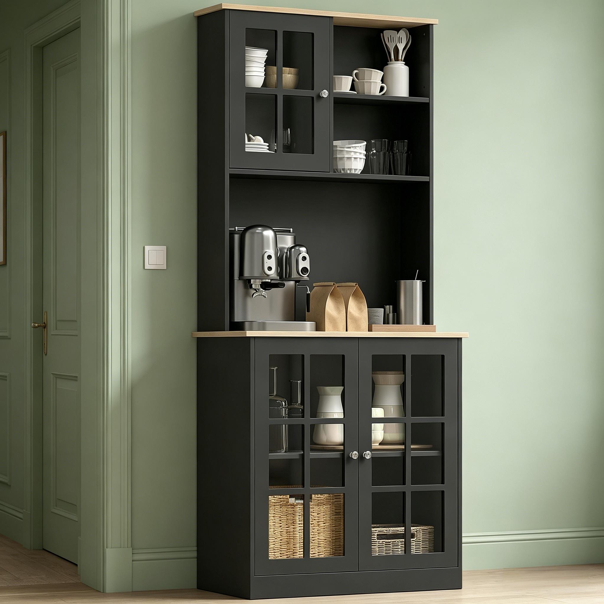 Kitchen Pantry Storage Cabinet, 72