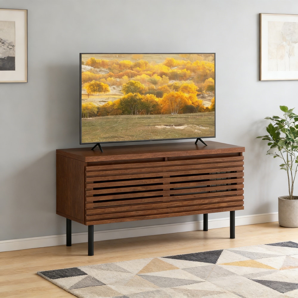 Mid Century Fluted TV Stand for 40