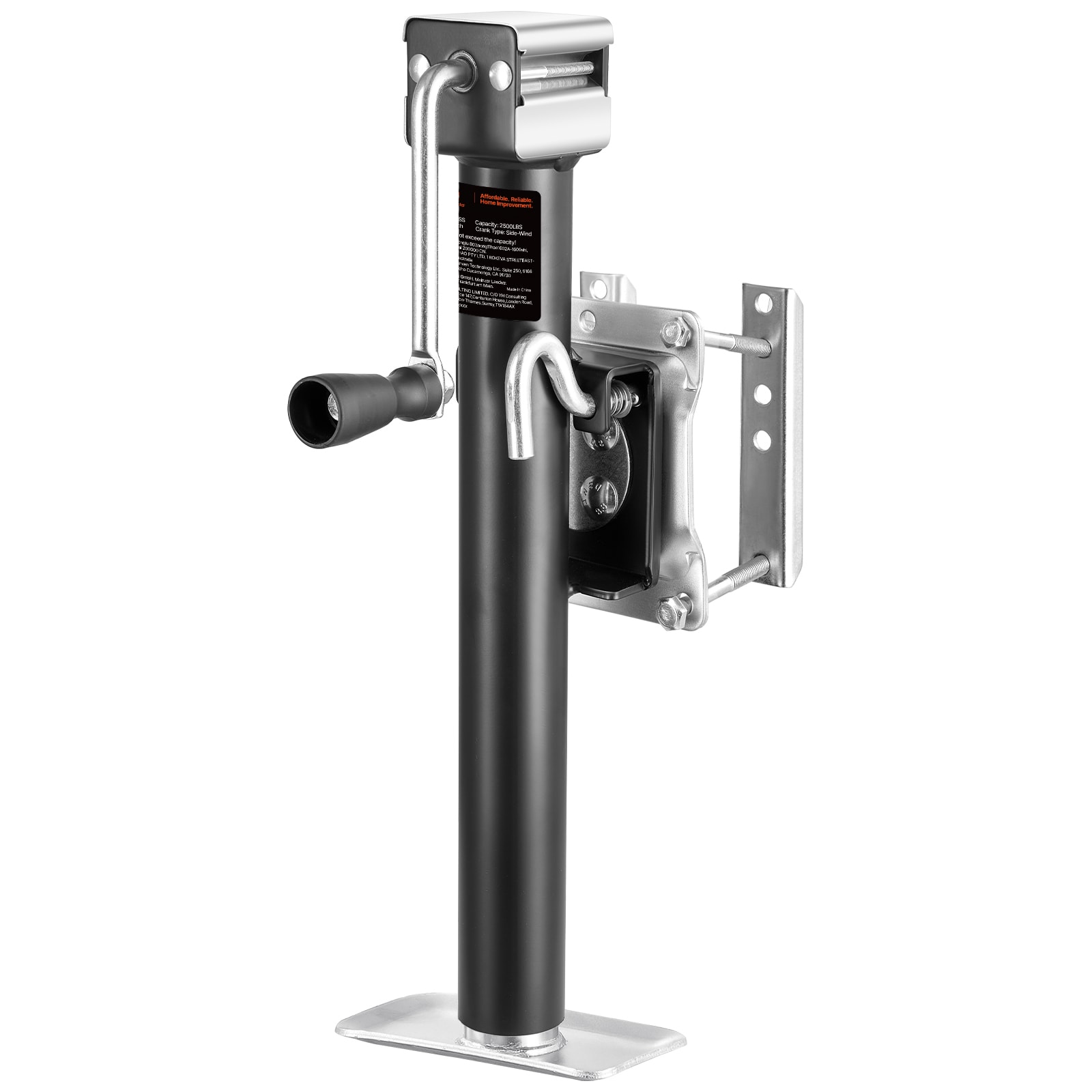 Trailer Jack Bolt-on Trailer Tongue Jack 2500 lbs Dynamic Load 15