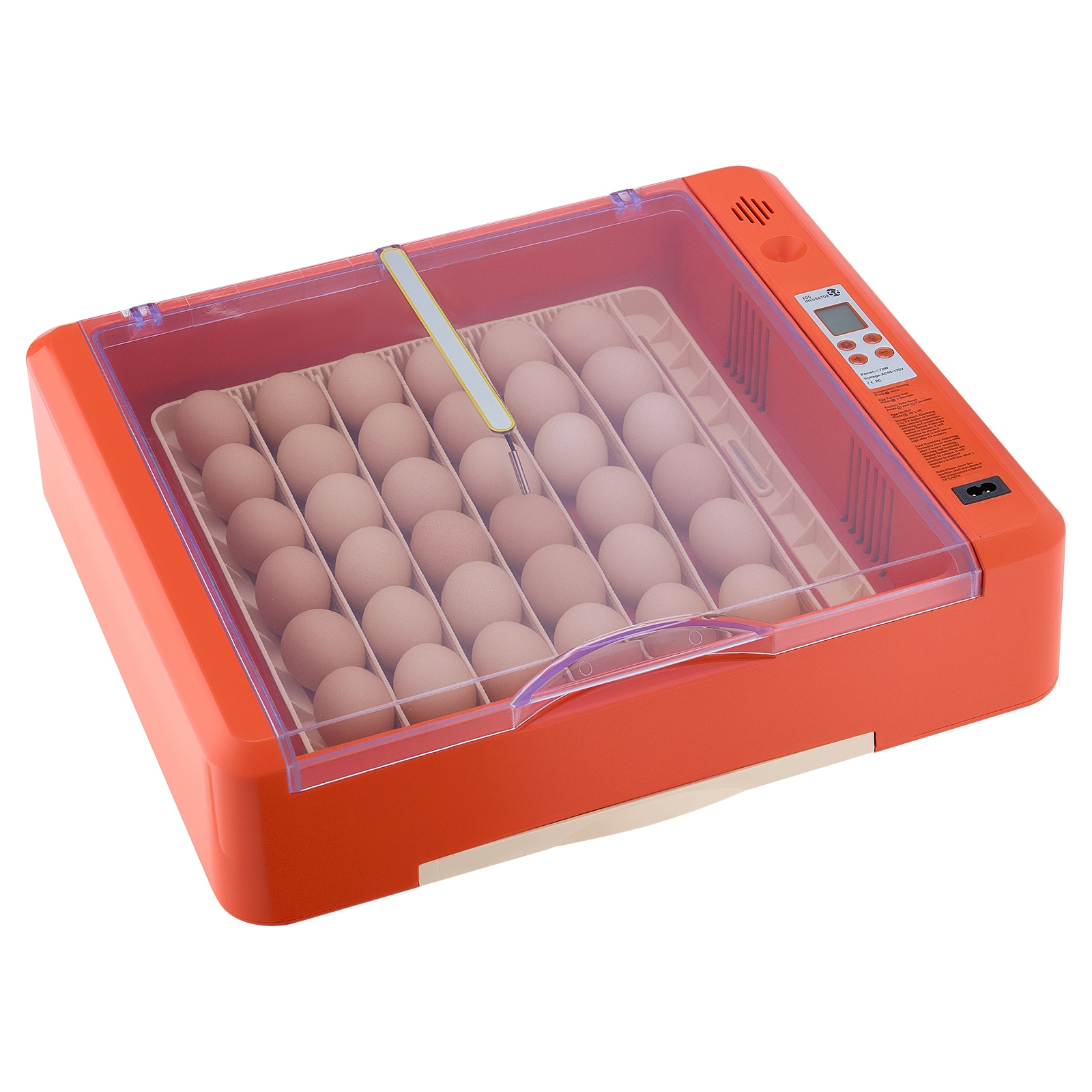 36 Egg Incubator, Automatic Egg Turner with LED Candler & Water Tray, Temperature & Humidity Control, 360° View Clear Window, Poultry Eggs Incubators for Hatching Chicks Ducks Goose Quails