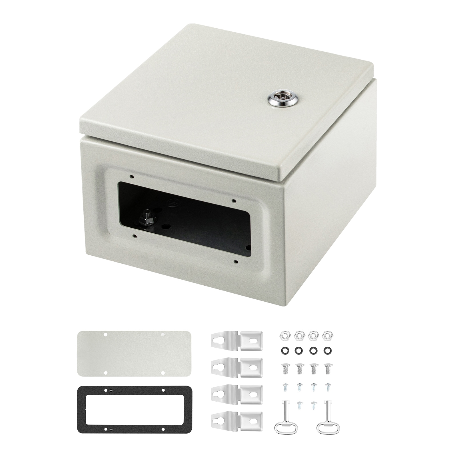 NEMA Steel Enclosure, 8 x 8 x 6'' NEMA 4X Steel Electrical Box, IP66 Waterproof & Dustproof, Outdoor / Indoor Electrical Junction Box