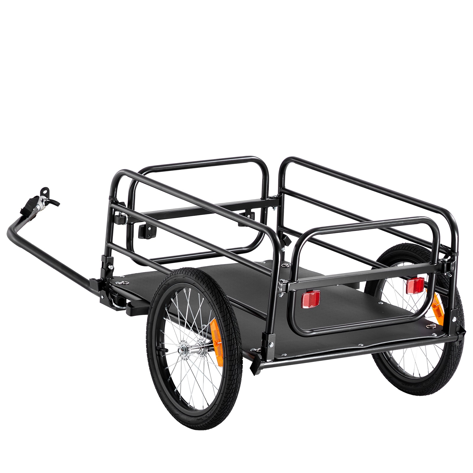 Bike Cargo Trailer, 160 lbs Load Capacity, Heavy-Duty Bicycle Wagon Cart, Foldable Compact Storage & Quick Release with Universal Hitch, 16