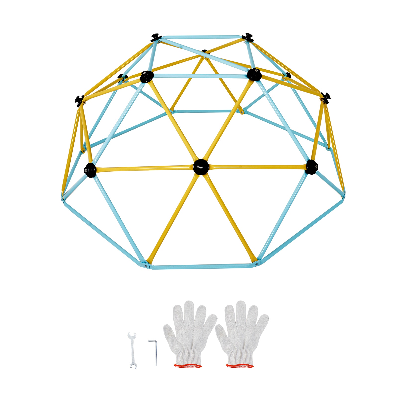 Climbing Dome, Jungle Gym Supports 600LBS and Easy Assembly, 6FT Geometric Dome Climber Play Center for Kids 3 to 9 Years Old, with Climbing Grip, Outdoor and Indoor Play Equipment for Kids