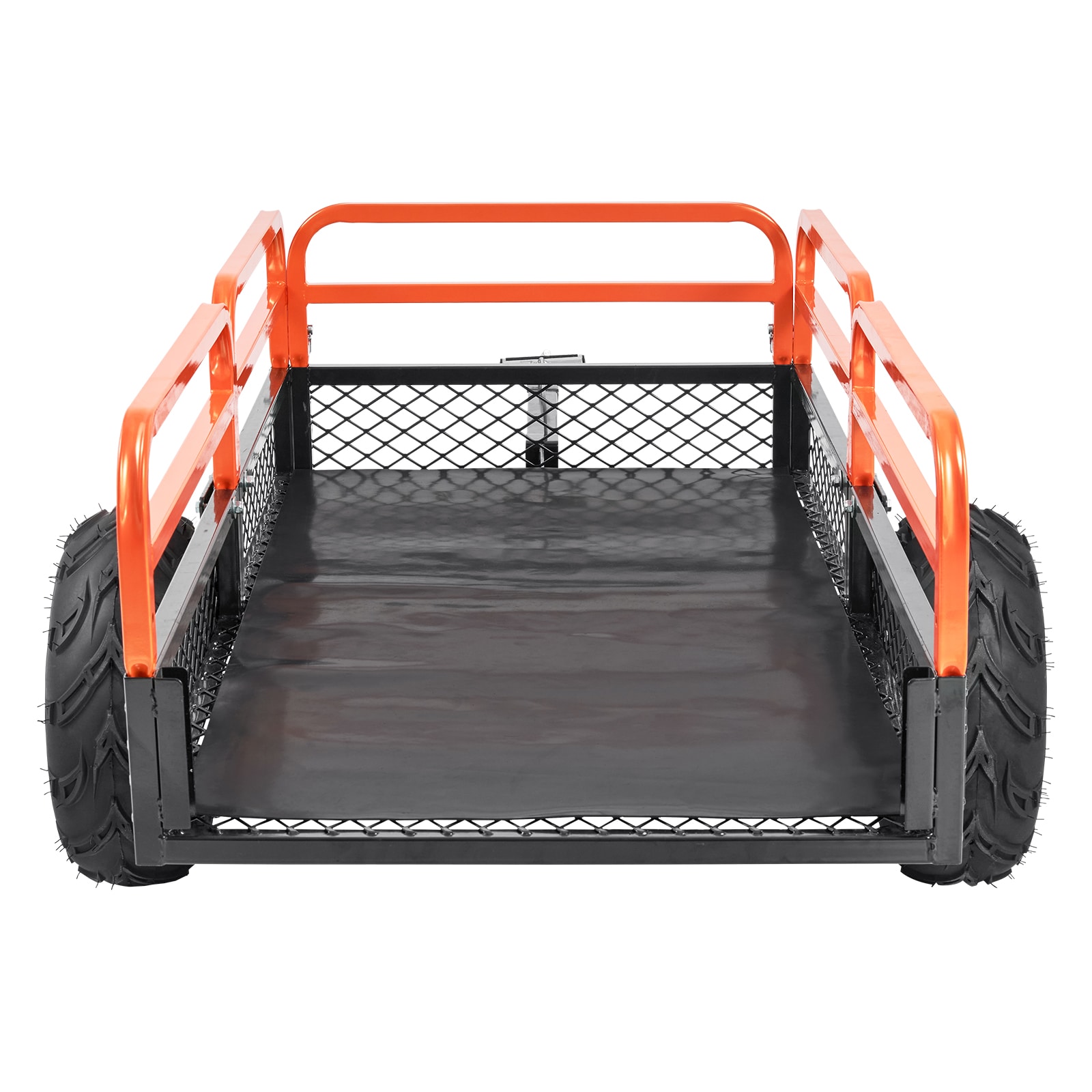 Heavy Duty Steel ATV Dump Trailer, 1500-Pound Load Capacity 15 Cubic Feet, Tow Behind Dump Cart Garden Trailer, with Removable Sides and 2 Tires, for Mowers, Tractors, ATV, UTV