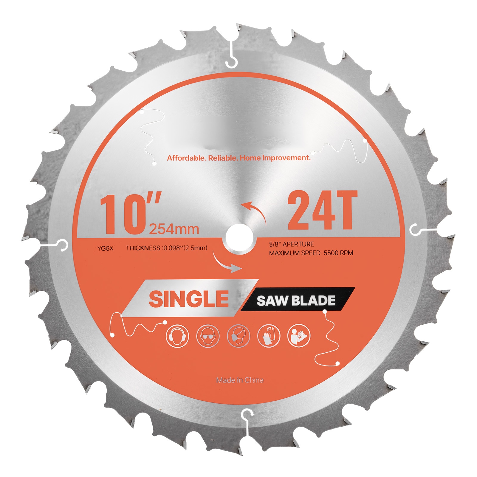 Circular Saw Blade Wood Cutting Blade for Circular Saw 10 inch 24 Teeth