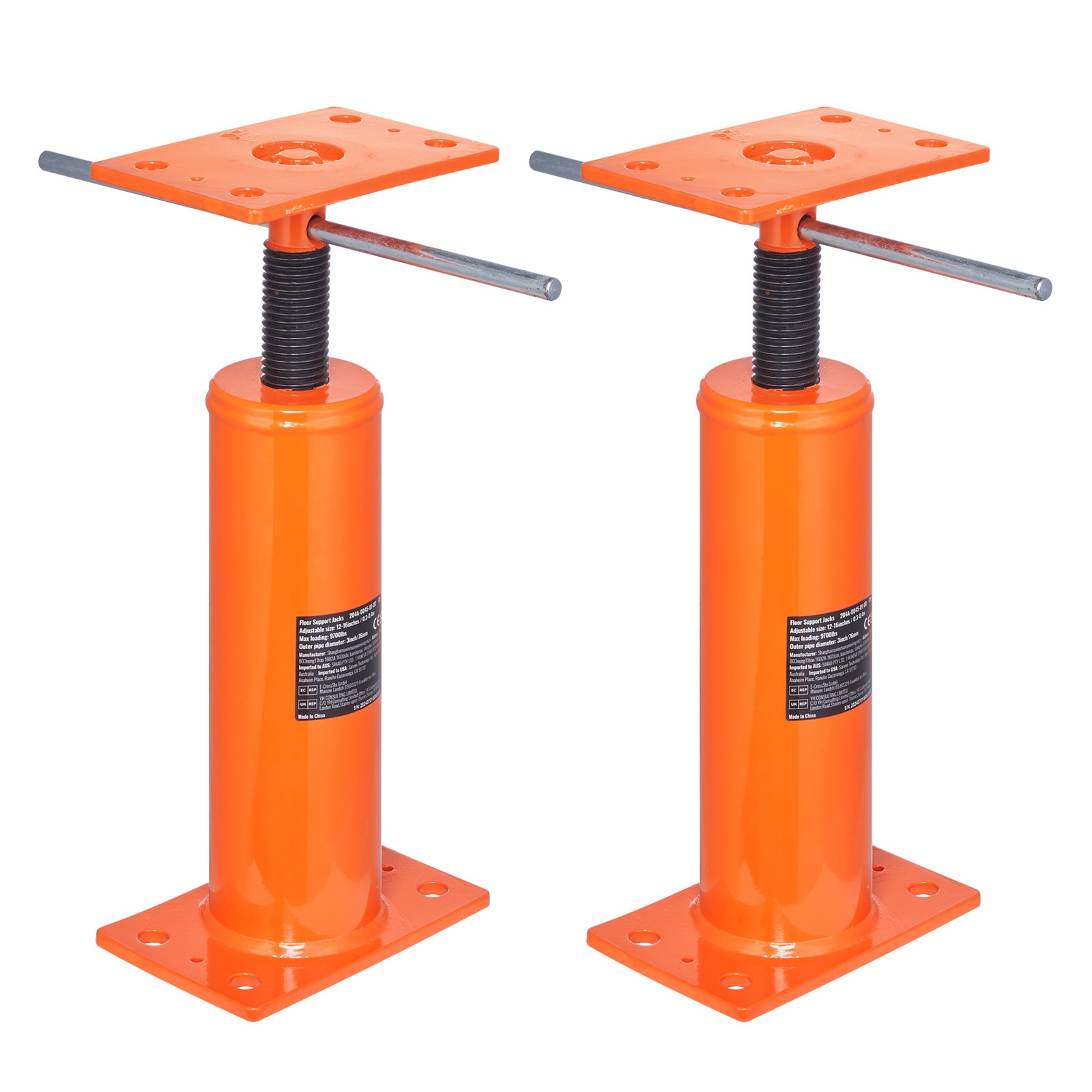2PCS Adjustable Floor Jack Post House Floor Leveling Lift 12