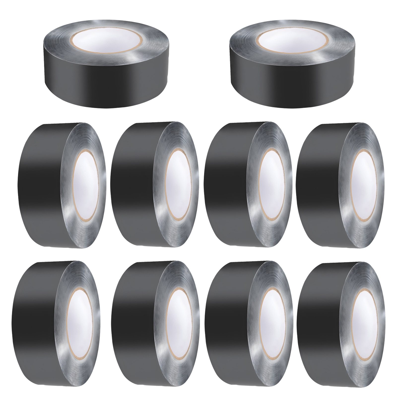 Deck Joist Tape, 2 inch x 50 ft, 10 Pack, Weather-Resistant Waterproof Flashing Butyl Joist Tape for Decking, Self-Adhesive, for Wood Decks, Beams Roofs, RVs, House, and Pipes Repair, Black