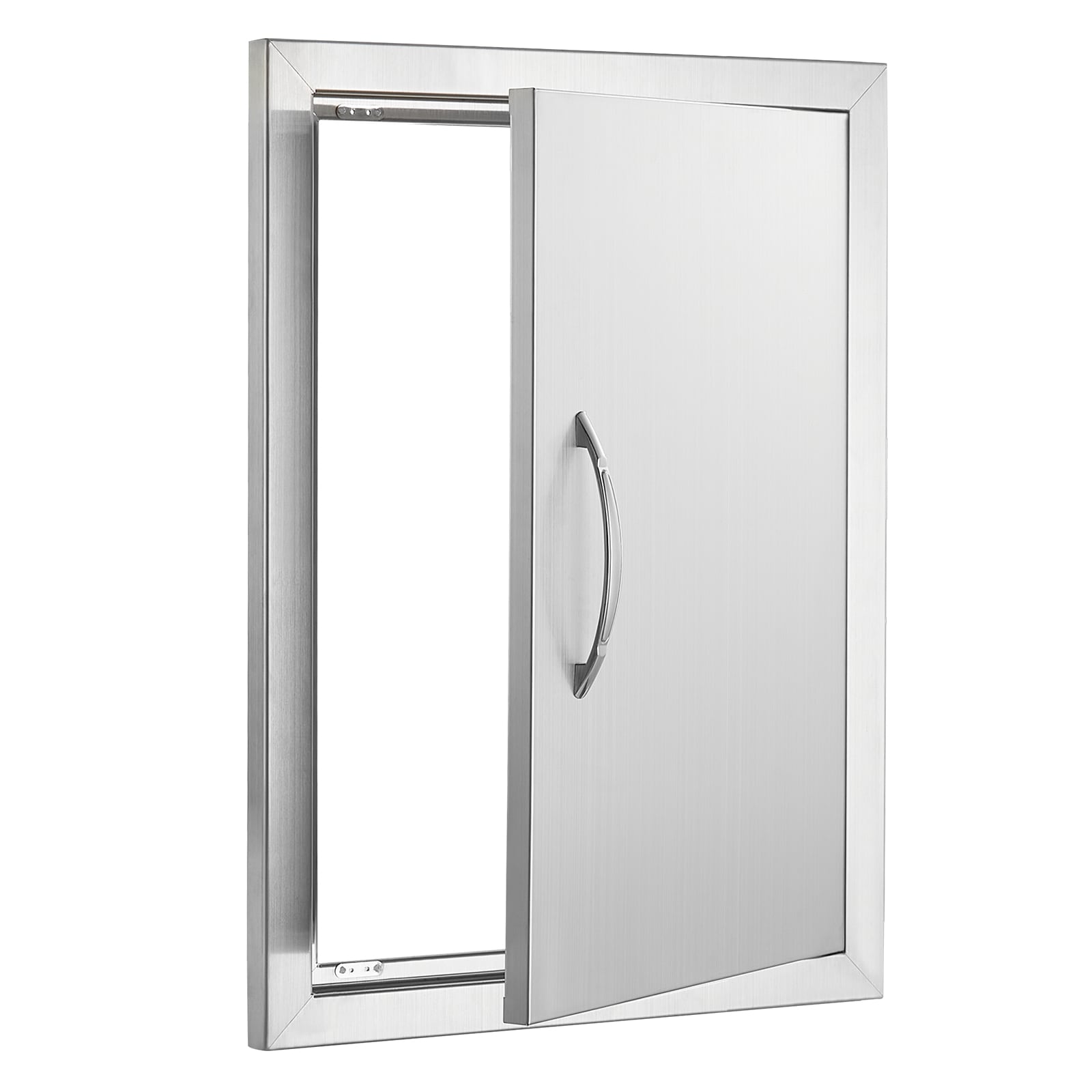 BBQ Access Door, 16W x 22H Inch Single Outdoor Kitchen Door, Stainless Steel Flush Mount Door, Wall Vertical Door with Handle, for BBQ Island, Grilling Station, Outside Cabinet