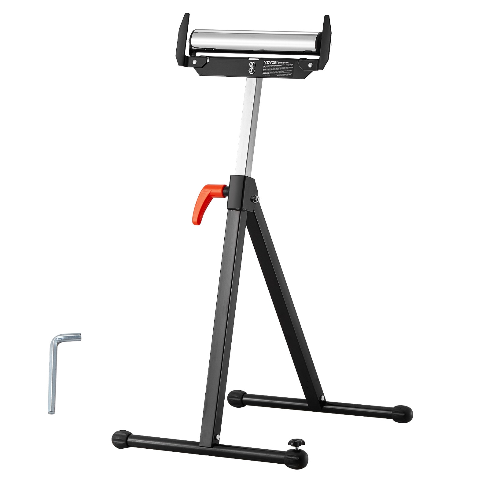 Folding Roller Stand Max Load 250 lb Adjustable Height 27-43 in for Woodworking