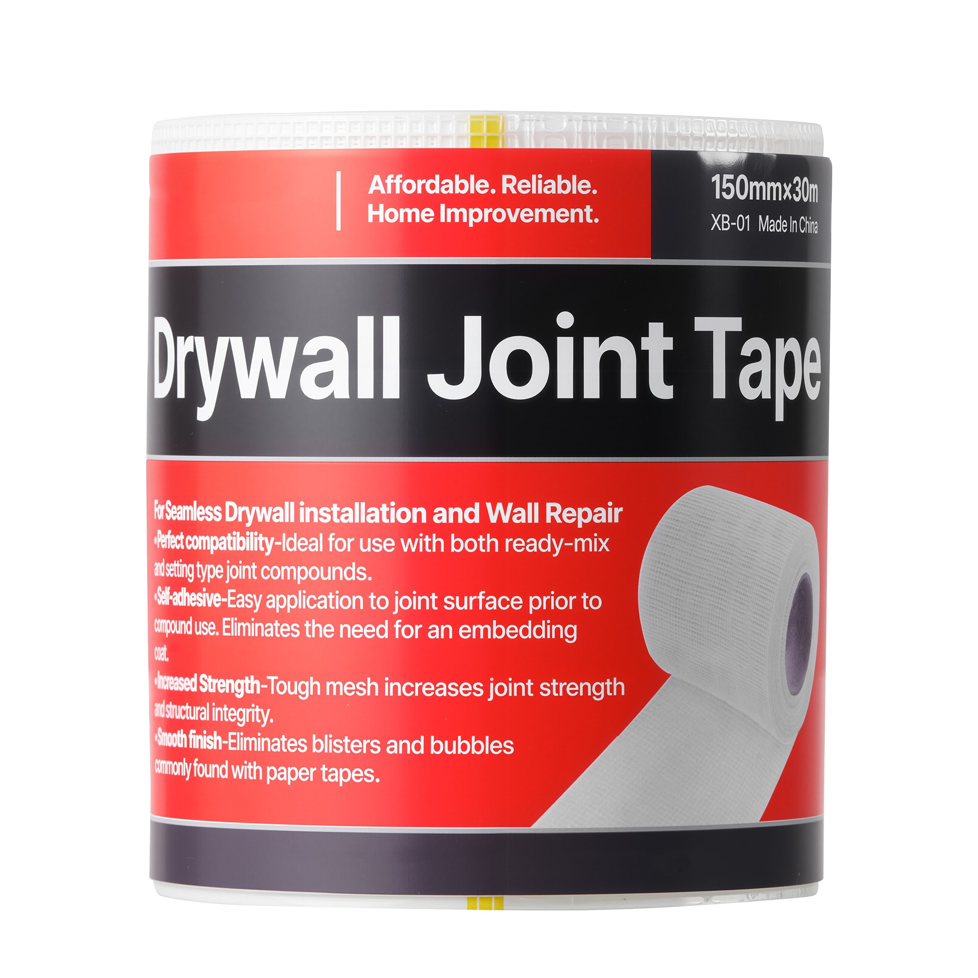 12 Rolls 98.43 ft x 5.91 inch Self-Adhesive Fiberglass Drywall Mesh Tape White
