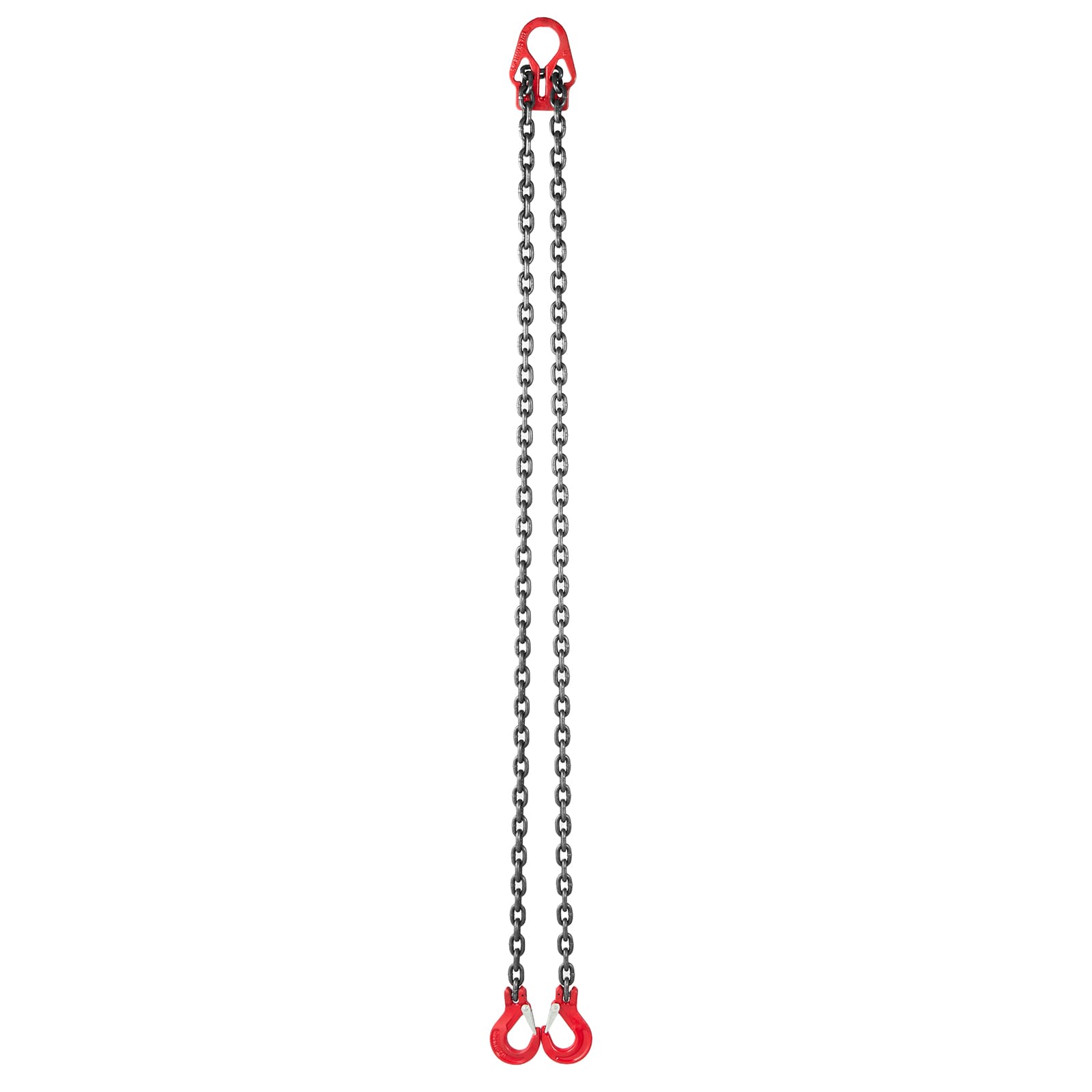Chain Sling, 5/16 in x 10 ft Lifting Chains with 2 Leg Grab Hooks, Heavy Duty G80 Alloy Steel Lifting Sling, 7000LBS Capacity, Adjustable Engine Chain Hoist Lifts for Cargo Security Towing